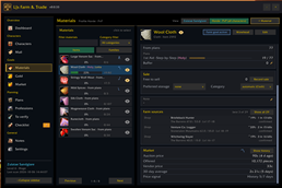 Tracked materials view 2