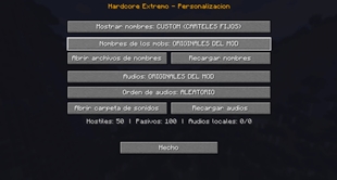 Host Customization Menu