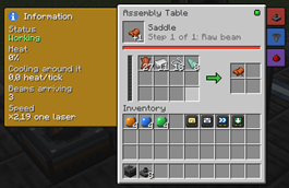 Assembly Table Screen with Information
