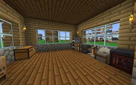 Crafting stations in a basic house