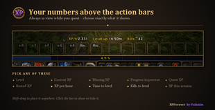  Your numbers above the action bars