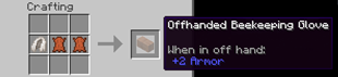 Beekeeping Offhanded Glove Recipe