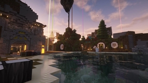 Random image from the spawn on our private server with the implemented Modpack