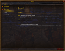 Quick Group — General Settings