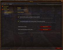 Quick Group — Auto Mode Settings