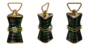 Held battery — upright handle
