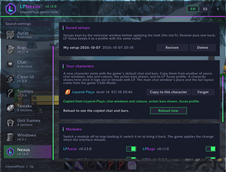 LP Nexus: your characters