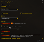 Main settings