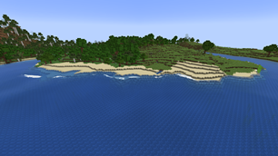 Surf along a sand beach
