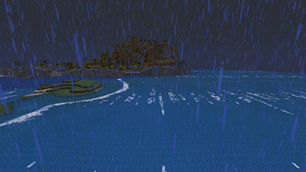 A thunderstorm at sea