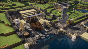 Cog on a shipyard by PartTimeCaptain