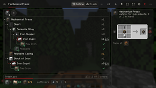 Planner outline of Create's Mechanical Press