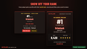Show off your rank: your profile and a rank card to share