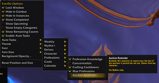 Auto Task Menu