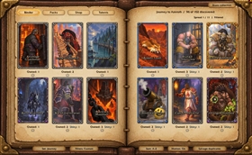 Adventure Binder — in-game collection view