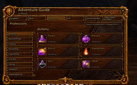 Adventure Guide - Professions and recipes