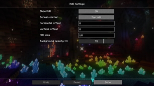 HUD settings (English)
