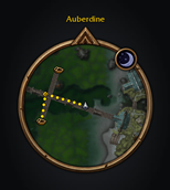Route and waypoint on the minimap