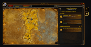 Adventure Guide beside The Barrens map