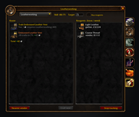 The SkillUp route tab with training and crafting steps and the reagents they need