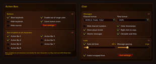 Action Bars and Chat options