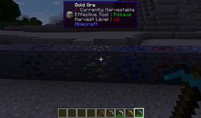 Harvest level of blocks