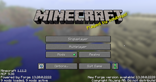 Main menu button