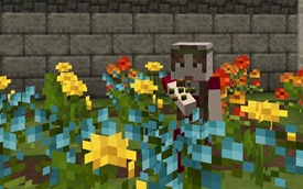 A Norman lady planting a garden.