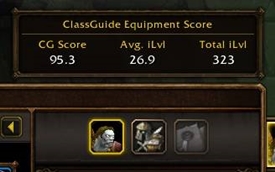 ClassGuide Equipment Score