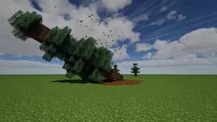 Just before it hits the ground