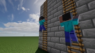 Climbing a ladder