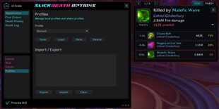 Appearance [Profiles] Options