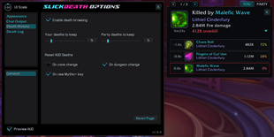 Death History [General] Options