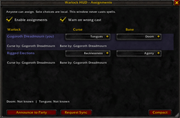 Assignments Window