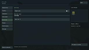 Atlas - Settings -> World map