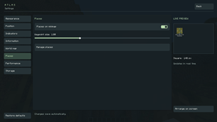 Atlas - Settings -> Places
