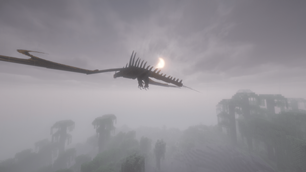 Dragon Flying Away