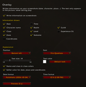 Overlay settings