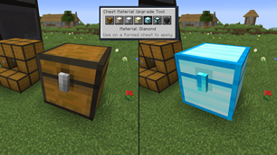 The upgrade tool allows you to quickly switch a chest's material