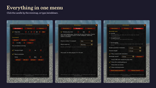Everything in one menu