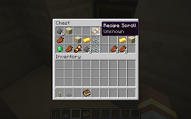 Scroll in chest