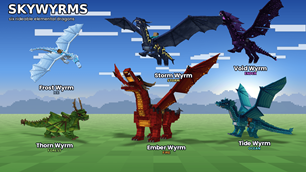 Skywyrms - six elemental dragons