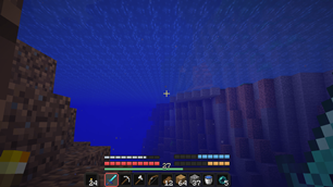 Under water