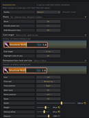 Nameplate bar settings