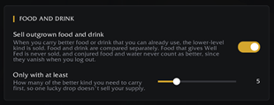 Food and drink settings
