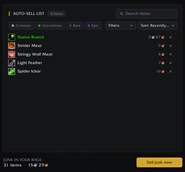 Auto-sell list