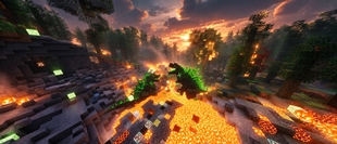 Raged Dagonzilla Fighting With Tremorzilla