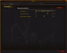 QuestLevelSort Options