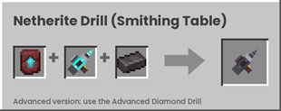 Netherite Drill Recipe