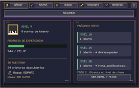 Hero summary / Resumen del héroe